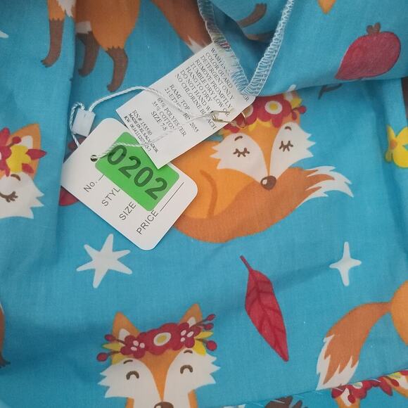 Eleanor Rose Falling leaves girls fall colors fox dress Size 7-8 - Picture 4 of 4